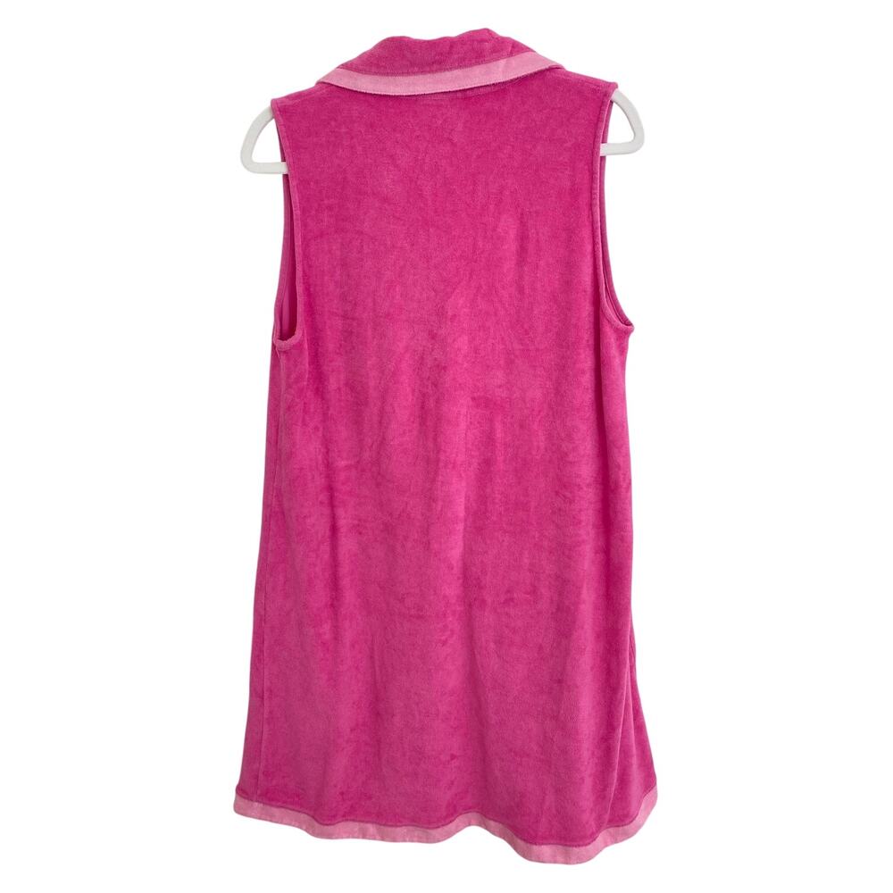 LAKE x Atlantic Pacific Darcy Terry Button Down Dress Pink Lychee Tuckernuck L - Picture 4 of 8